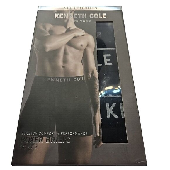 Kenneth Cole Boxer Briefs Size Large Set of Three (3) Stretch Cotton NIB 52W1023 - Picture 7 of 15